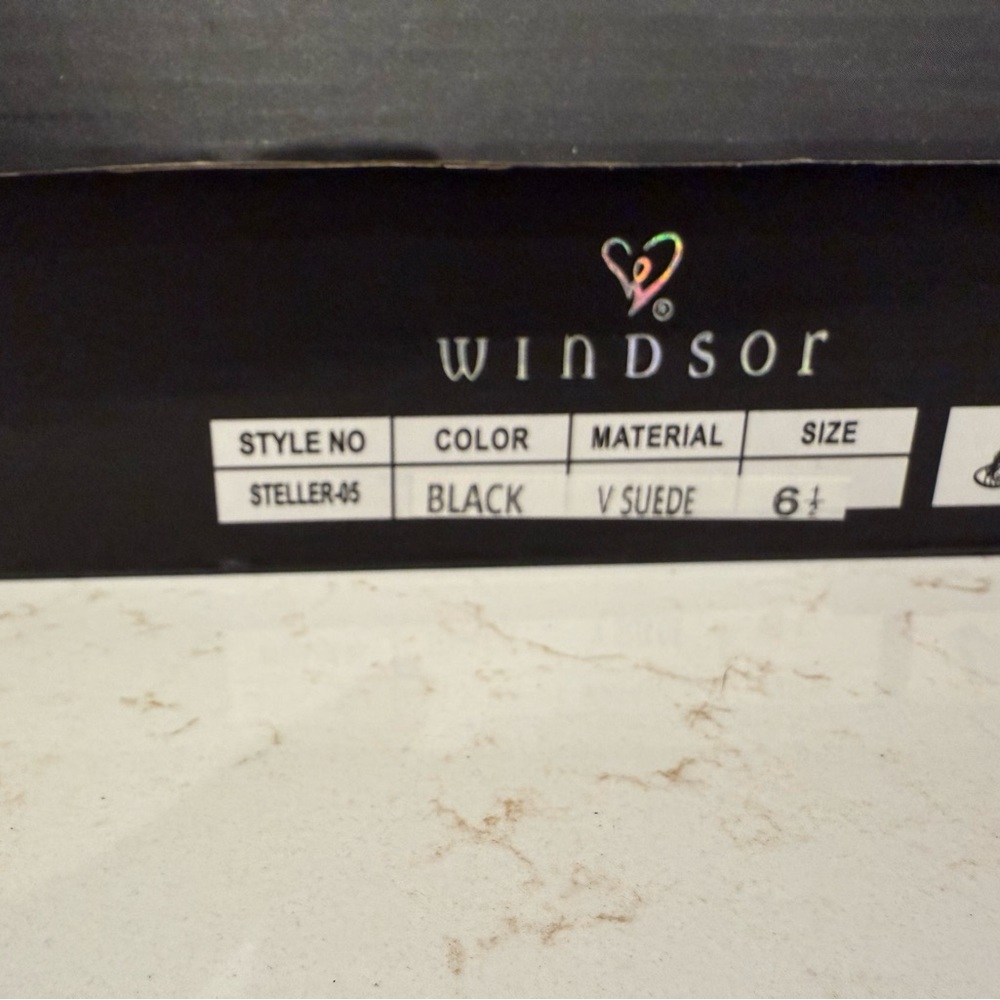 Windsor Black V Suede Shoes